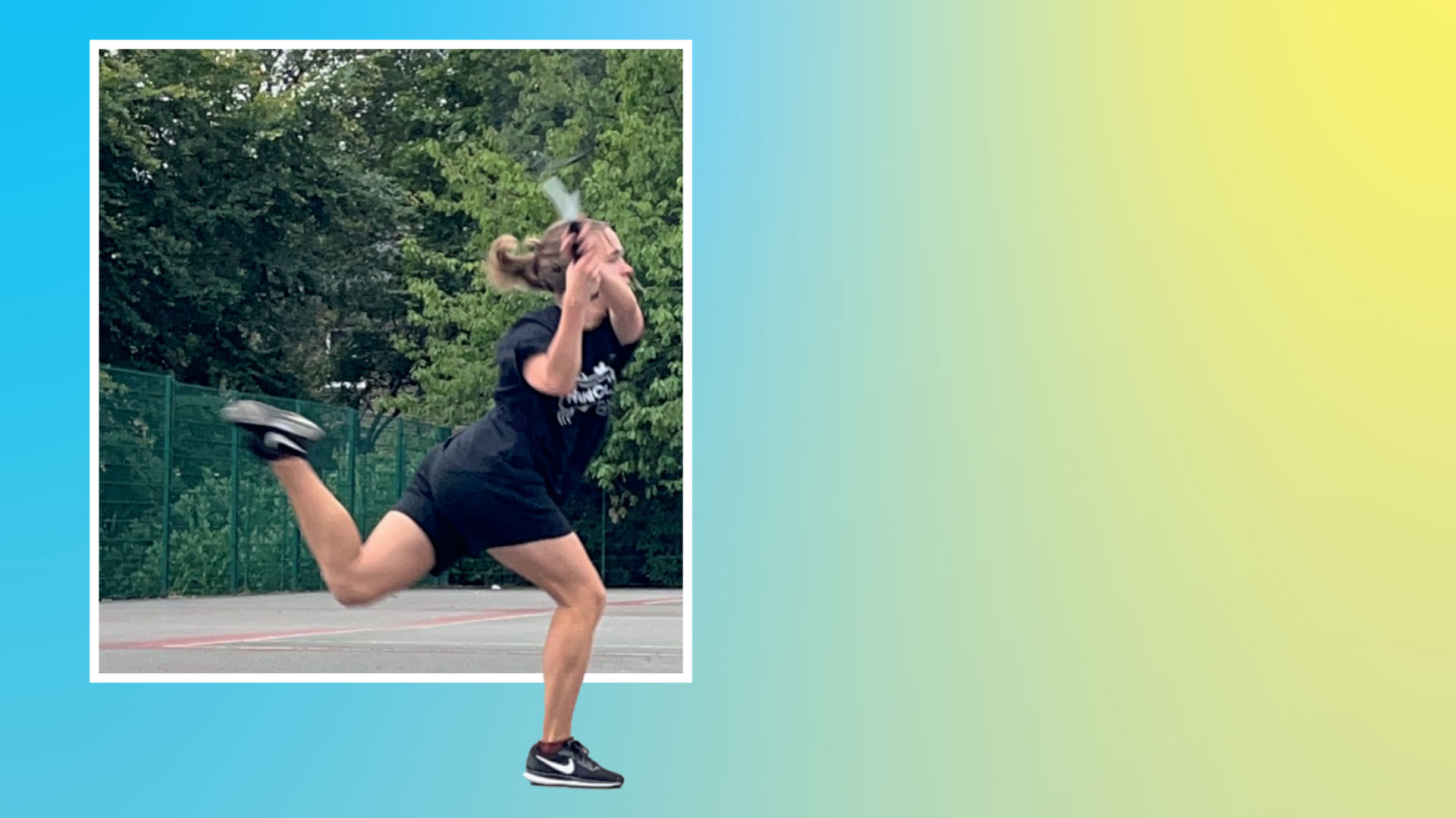 Pharmacology with Research Placement student Diana Sirnikova playing tennis