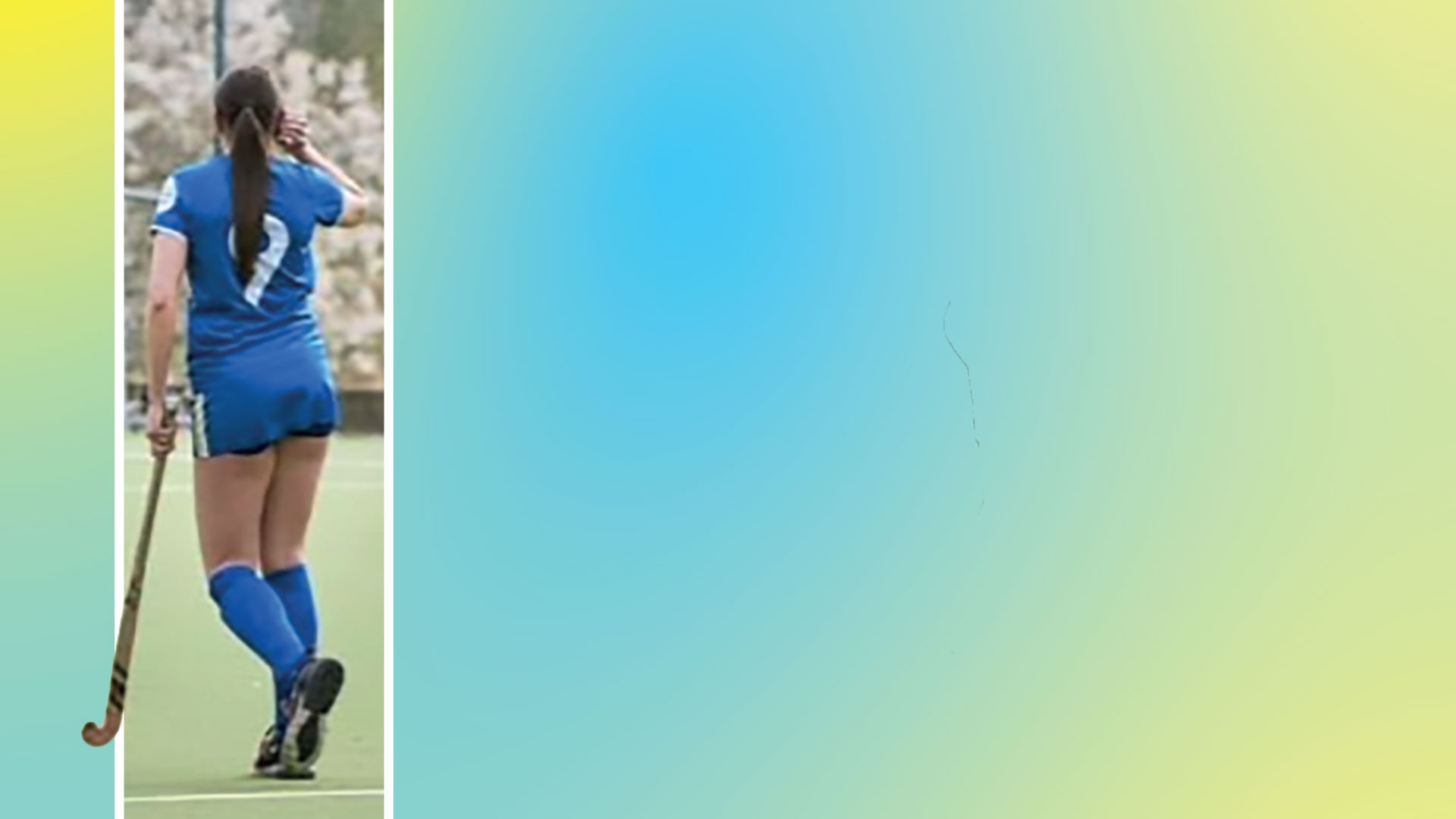 Sport, Exercise and Nutrition student Georgia Tribick playing hockey