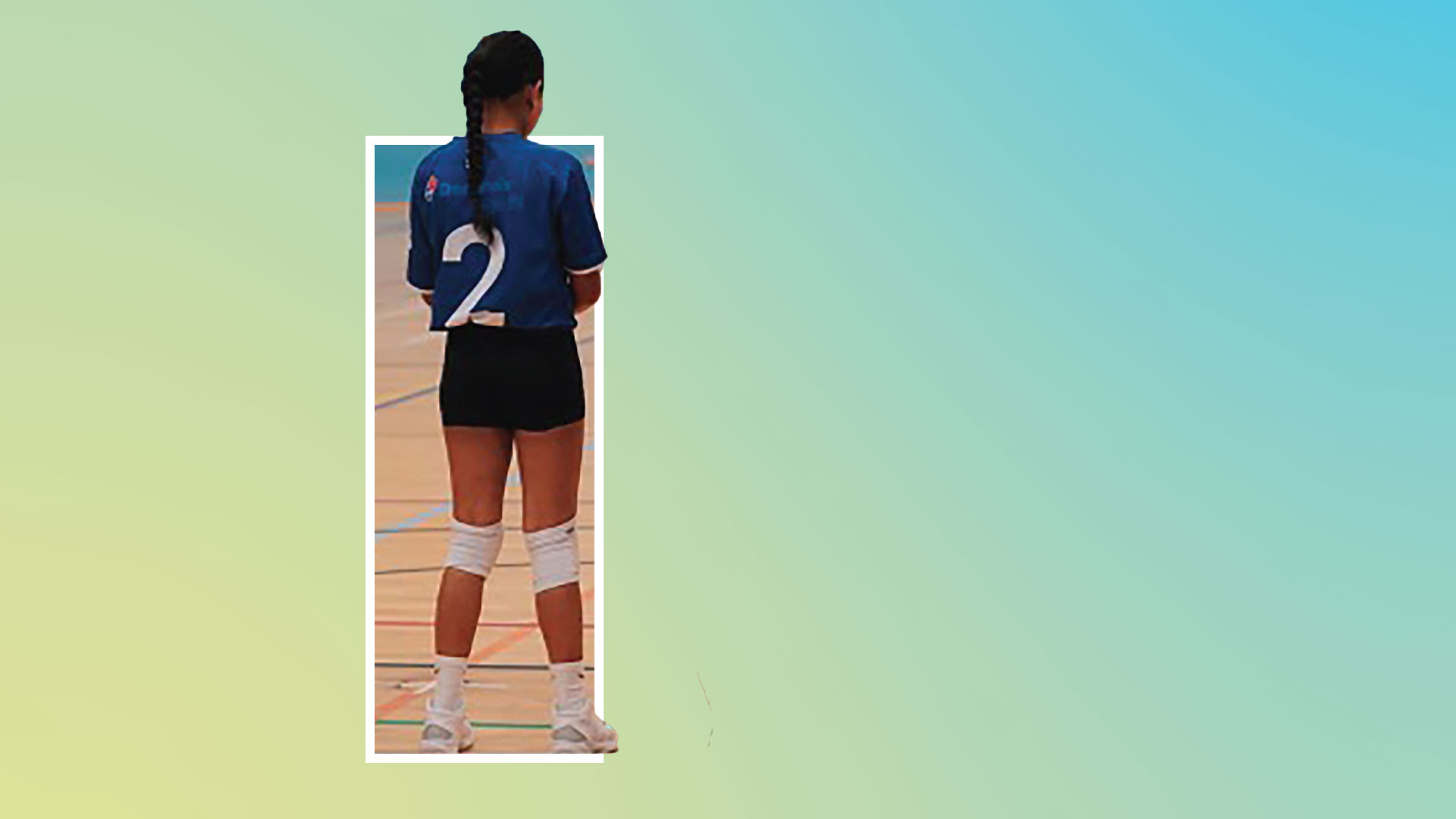 Architecture student Katreena Supsup playing volleyball