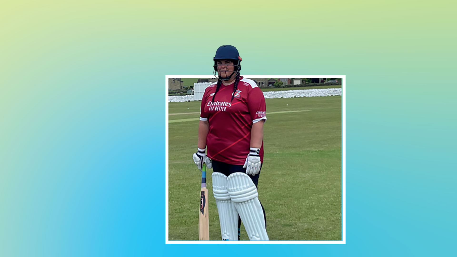 Operating Department Practice student Rebecca Barnes playing cricket